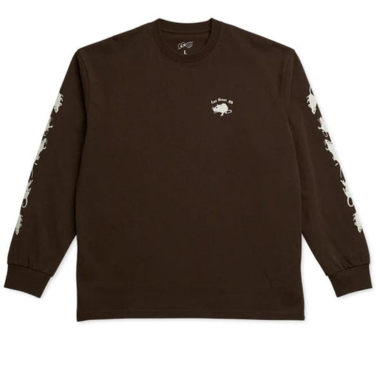 LAST RESORT AB LONGSLEEVE TEE XL LAST RESORT AB RAT RACE L/S TEE - CHOCOLATE BROWN