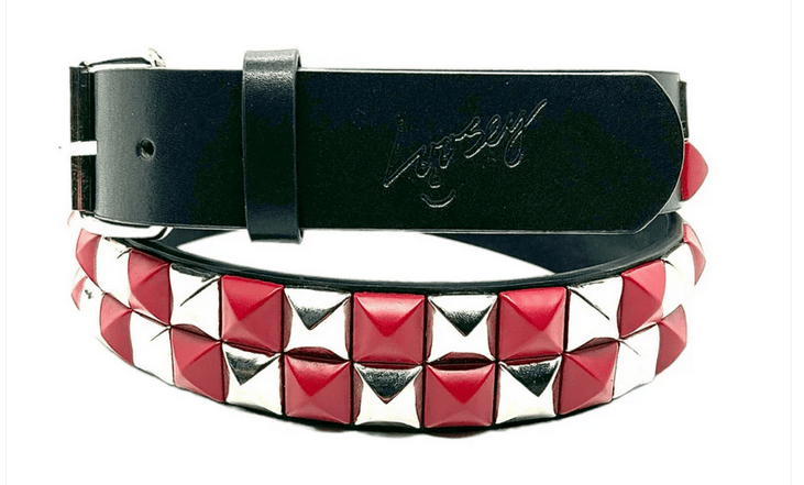 Loosey BELT Loosey Checkered Stud Finder Belt - Red