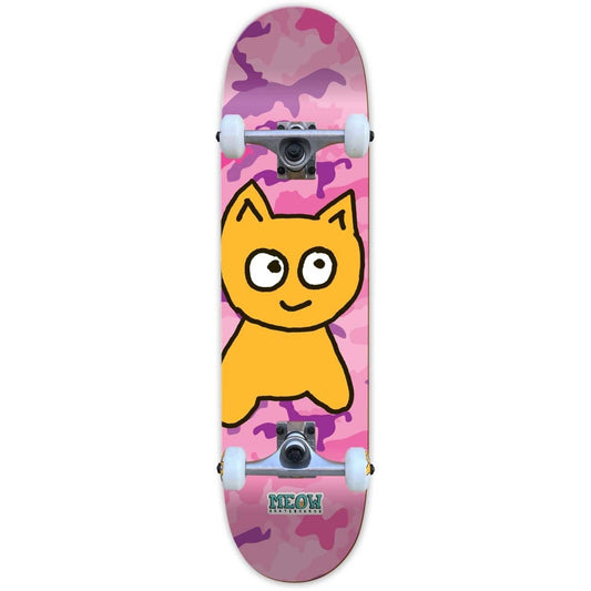 MEOW SKATEBOARDS COMPLETE SKATEBOARD 7.5 Meow Big Cat Camo Pink Complete - 7.5