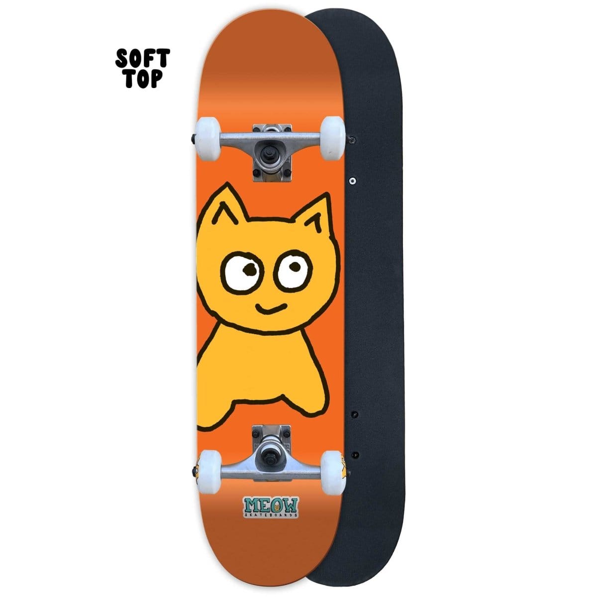MEOW SKATEBOARDS COMPLETE SKATEBOARD 7.25 Meow Big Cat Orange Soft Top Complete - 7.25