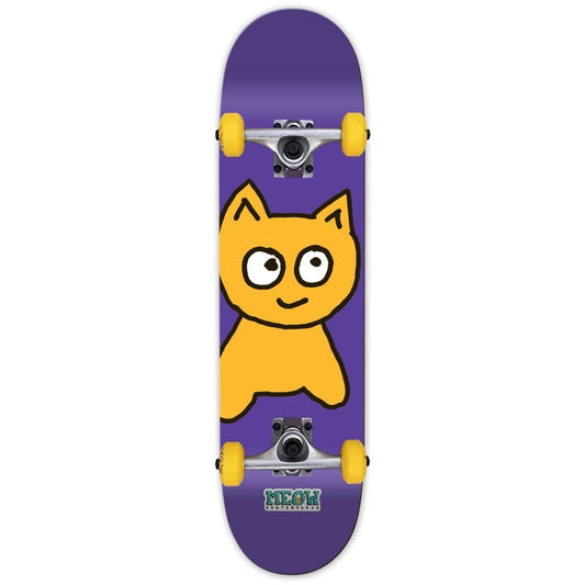MEOW SKATEBOARDS COMPLETE SKATEBOARD 7.5 Meow Big Cat Purple Complete Skateboard - 7.5