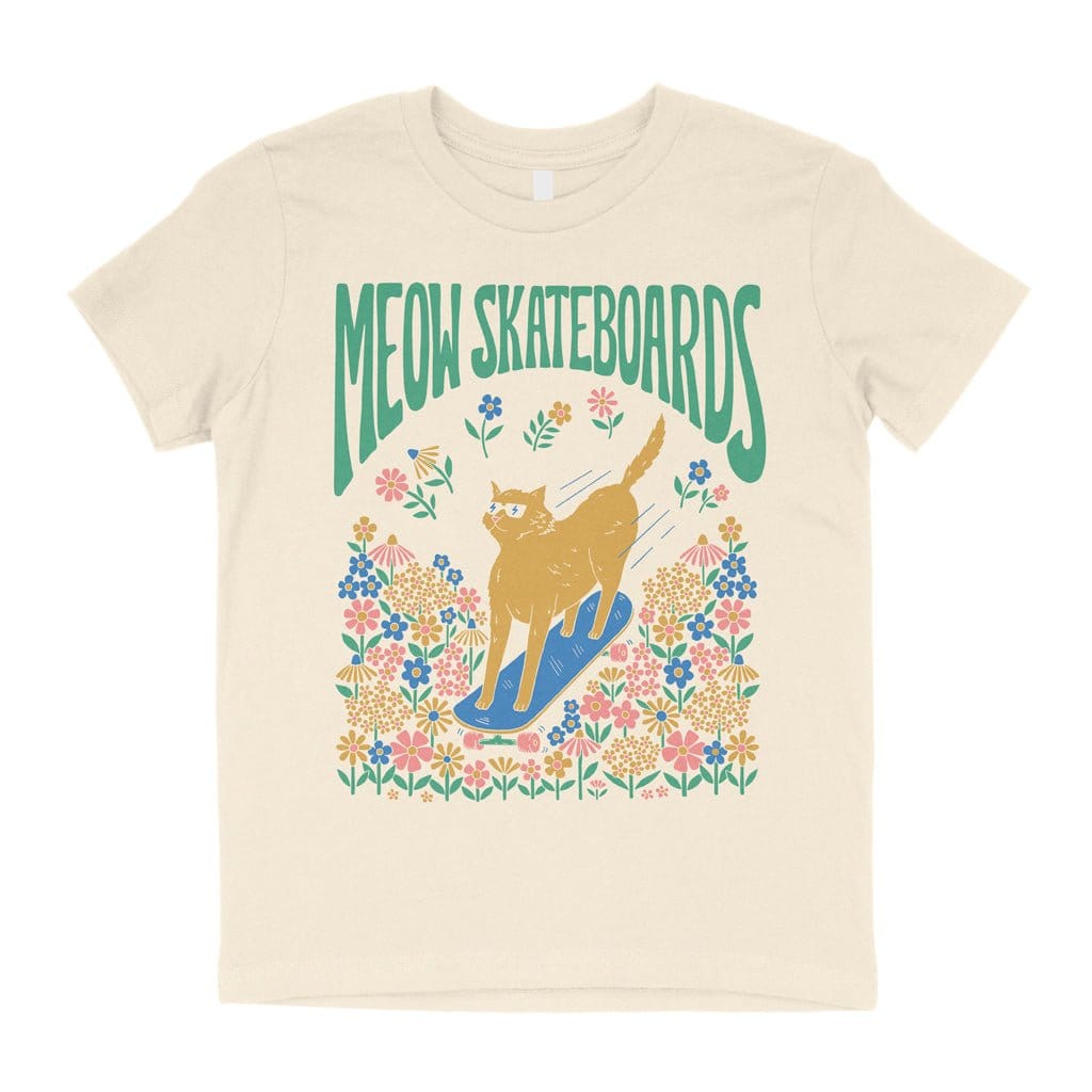 MEOW SKATEBOARDS YOUTH T-SHIRT YM Meow Meadow Youth Tee - Natural