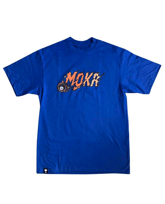 MOKA INTL T-SHIRT L Moka Intl. 8 Ball Tee - Royal Blue