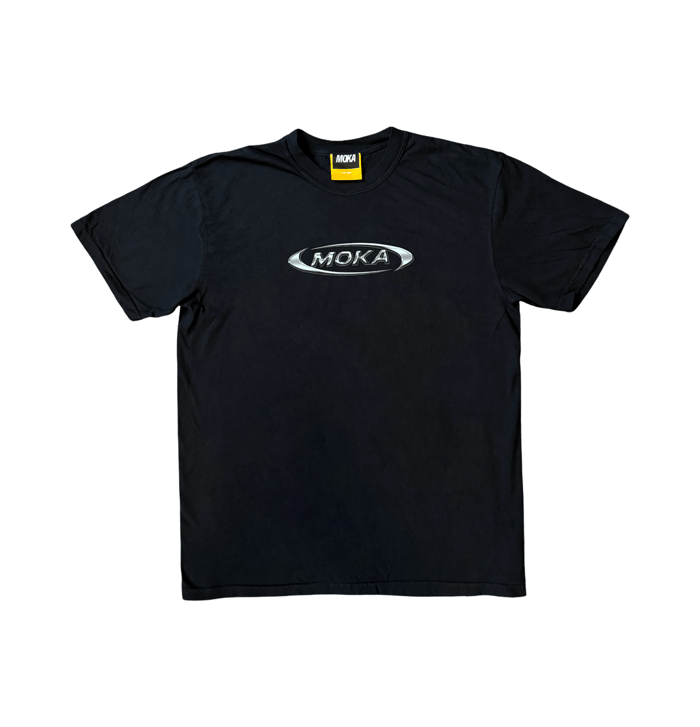 MOKA INTL T-SHIRT Moka Intl. Chrome Logo Tee - Black