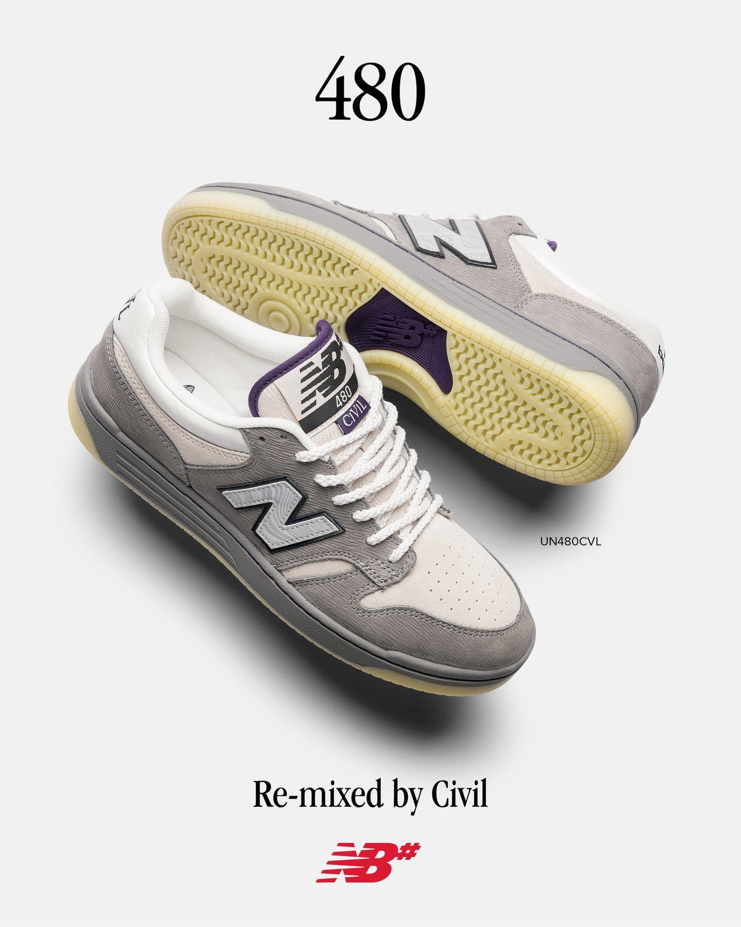 New Balance Numeric Shoe New Balance Numeric New Balance Numeric 480 - (Civil) Clam Grey