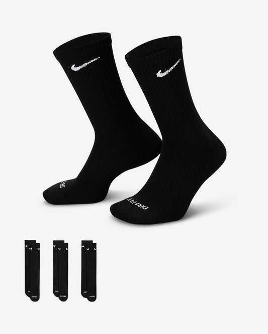 NIKE SB SOCKS 8-12 Nike Everyday Plus Cushioned Training Socks 3 Pack - Black