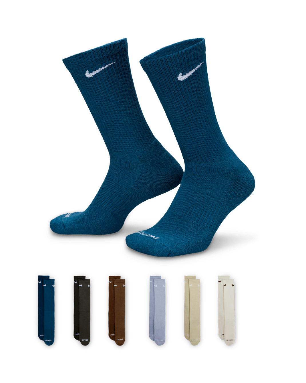 NIKE SB SOCKS 6.0 - 8.0 Nike Everyday Plus Cushioned Training Socks 6 Pack - Assorted
