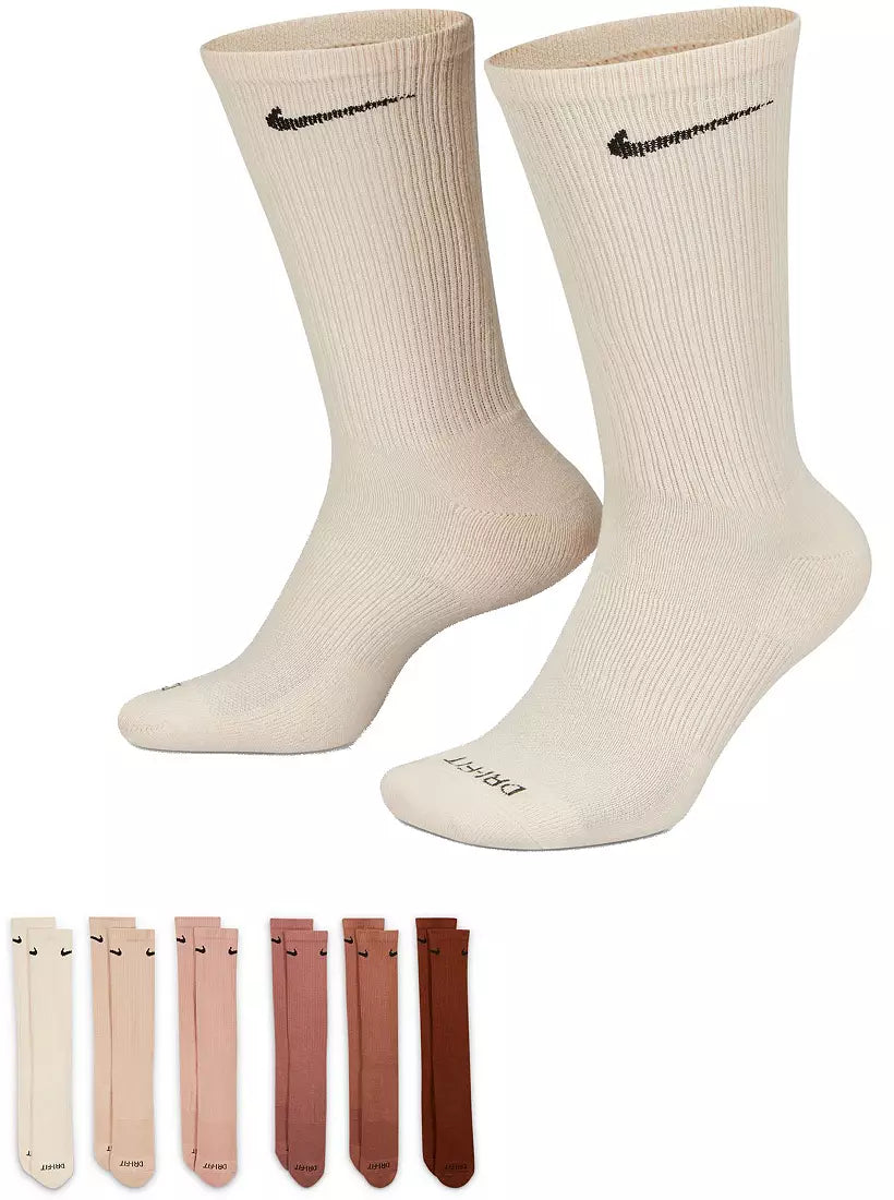 NIKE SB SOCKS 6.0 - 8.0 Nike Everyday Plus Cushioned Training Socks 6 Pack - Mineral Clay