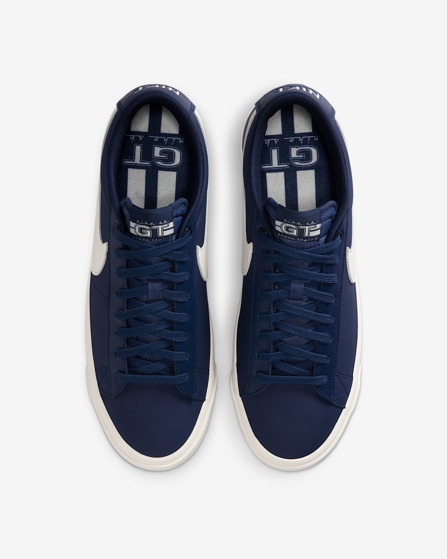 NIKE SB SHOE NIKE SB Nike SB Blazer Low GT - Navy White Leather