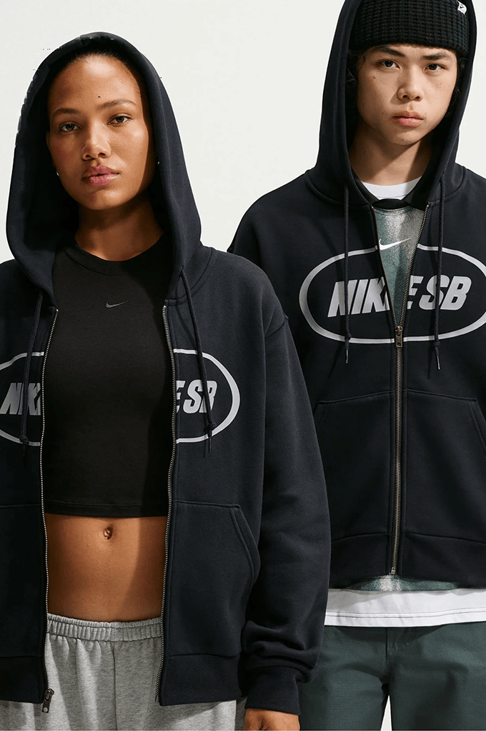 NIKE SB HOODIE Nike SB Oval Pullover Zip Hoodie - Black