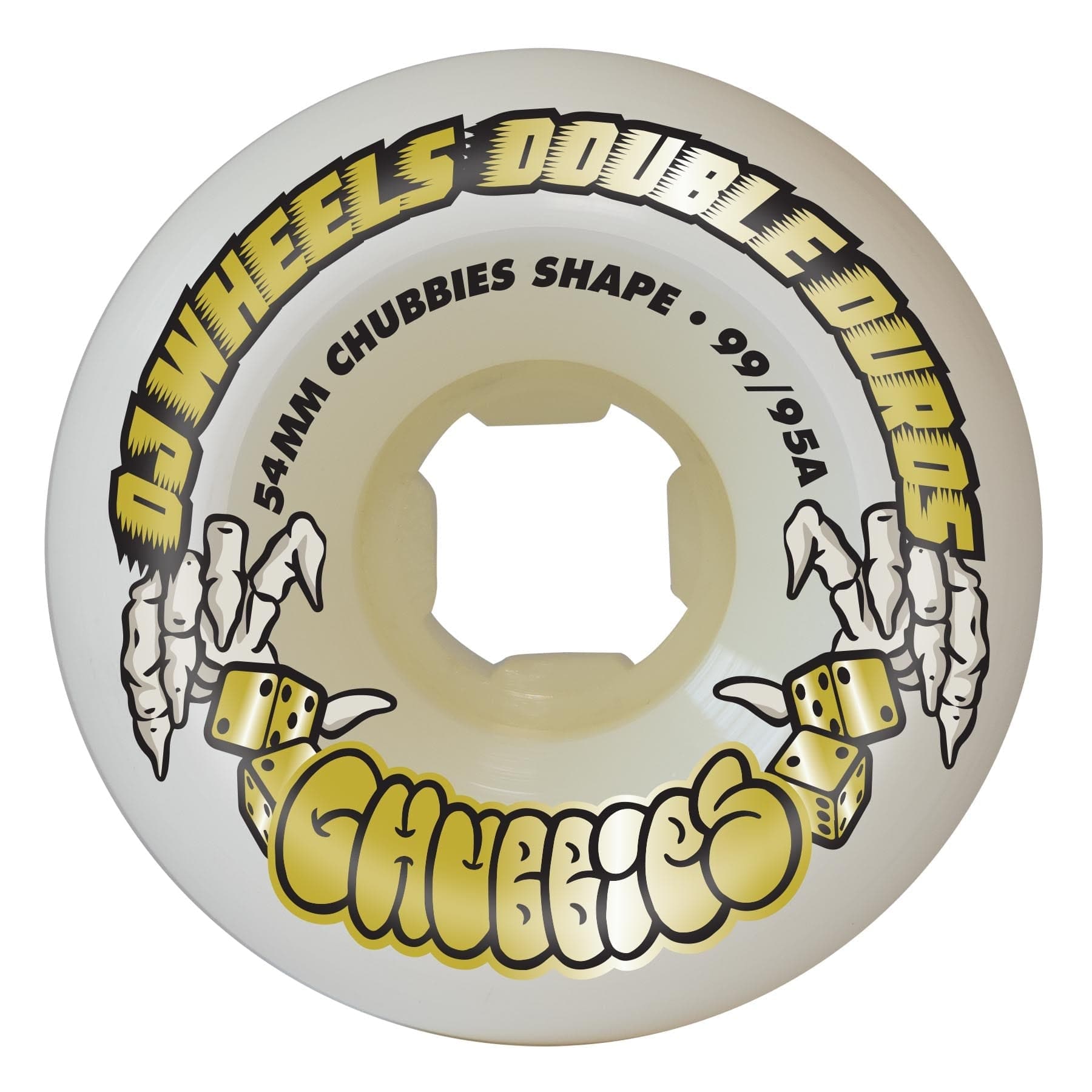 OJ WHEELS WHEELS OJ Double Duro White Chubbies Wheels 99A/95A