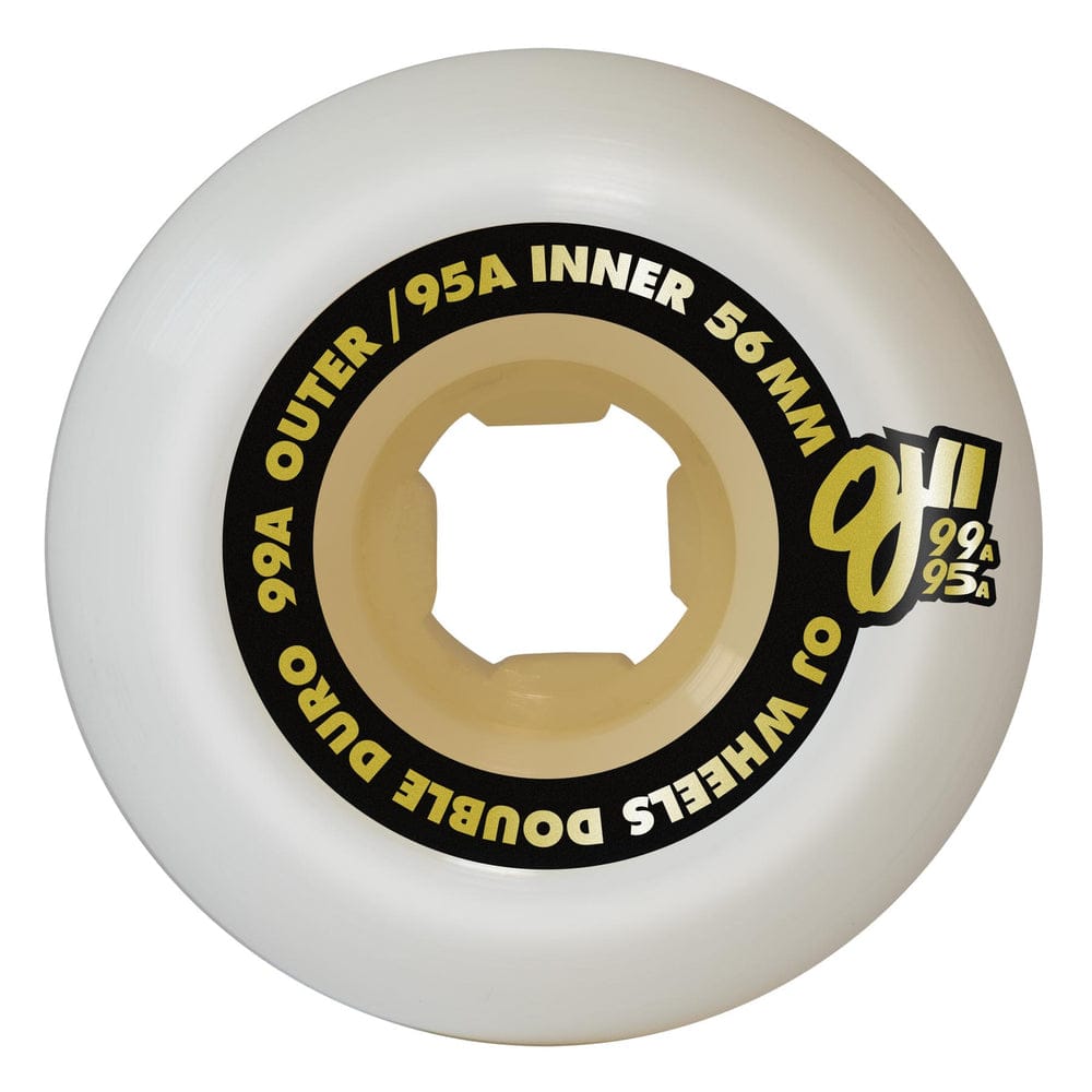 OJ WHEELS WHEELS 56mm OJ Double Duro White Gum Chubbies Wheels 99A/95A