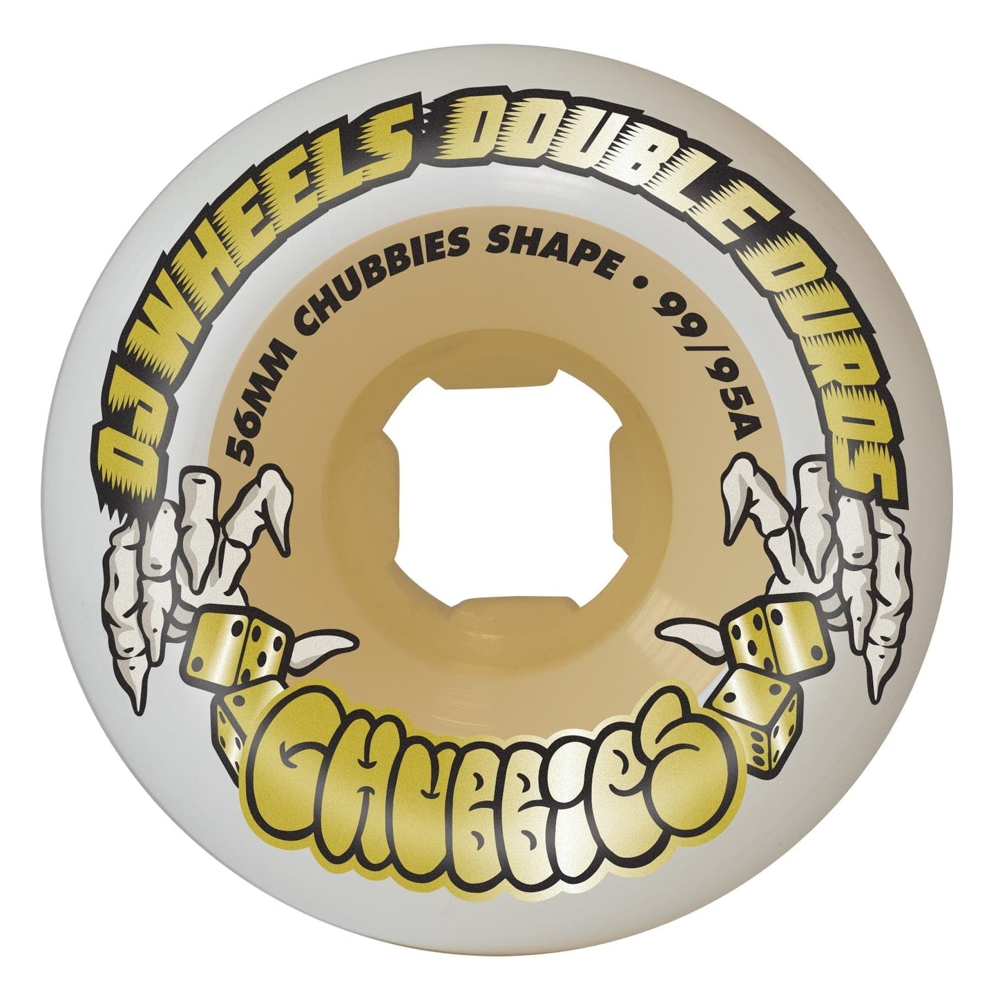 OJ WHEELS WHEELS 56mm OJ Double Duro White Gum Chubbies Wheels 99A/95A
