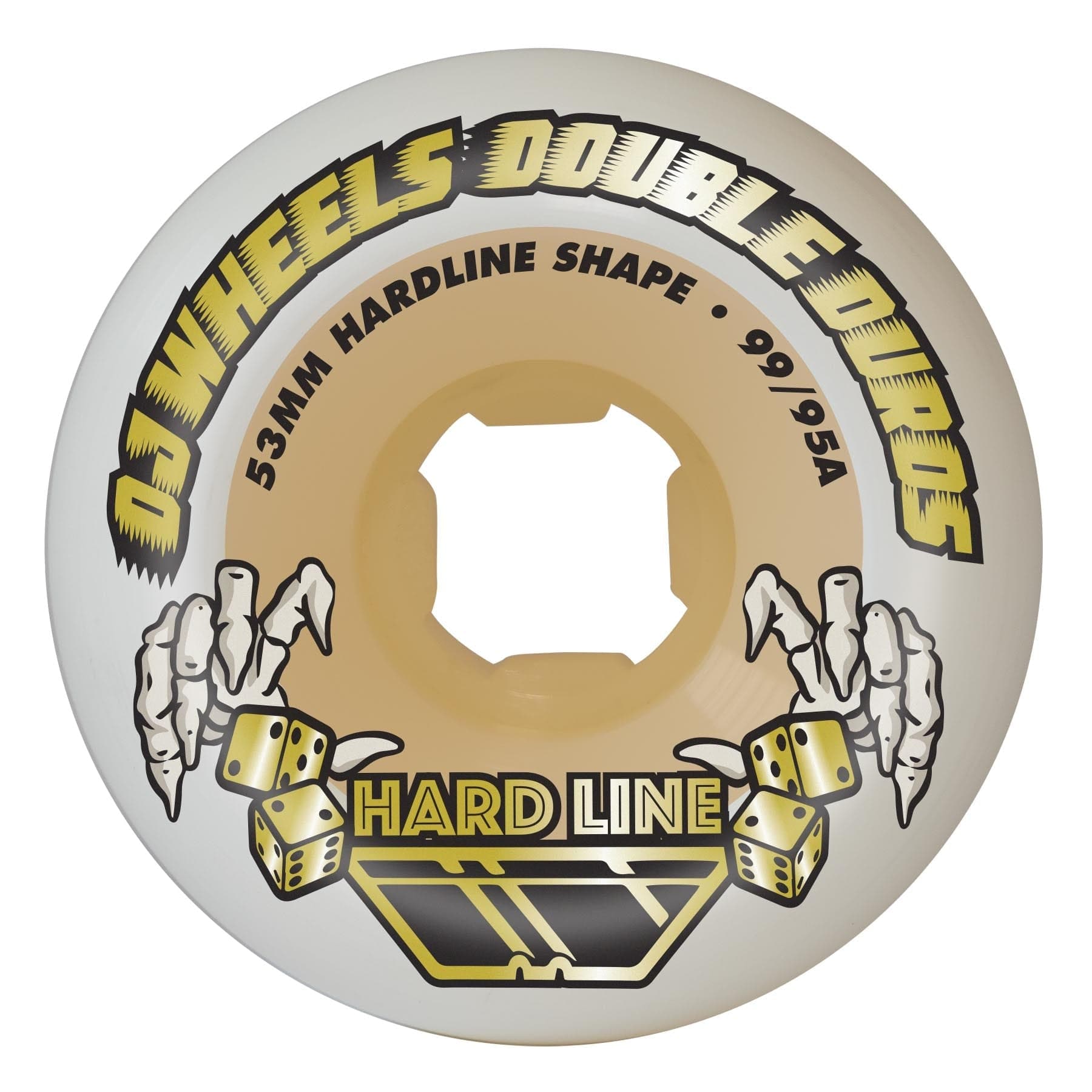 OJ WHEELS WHEELS 53mm OJ Double Duro White Gum Hardline Wheels 99A/95A