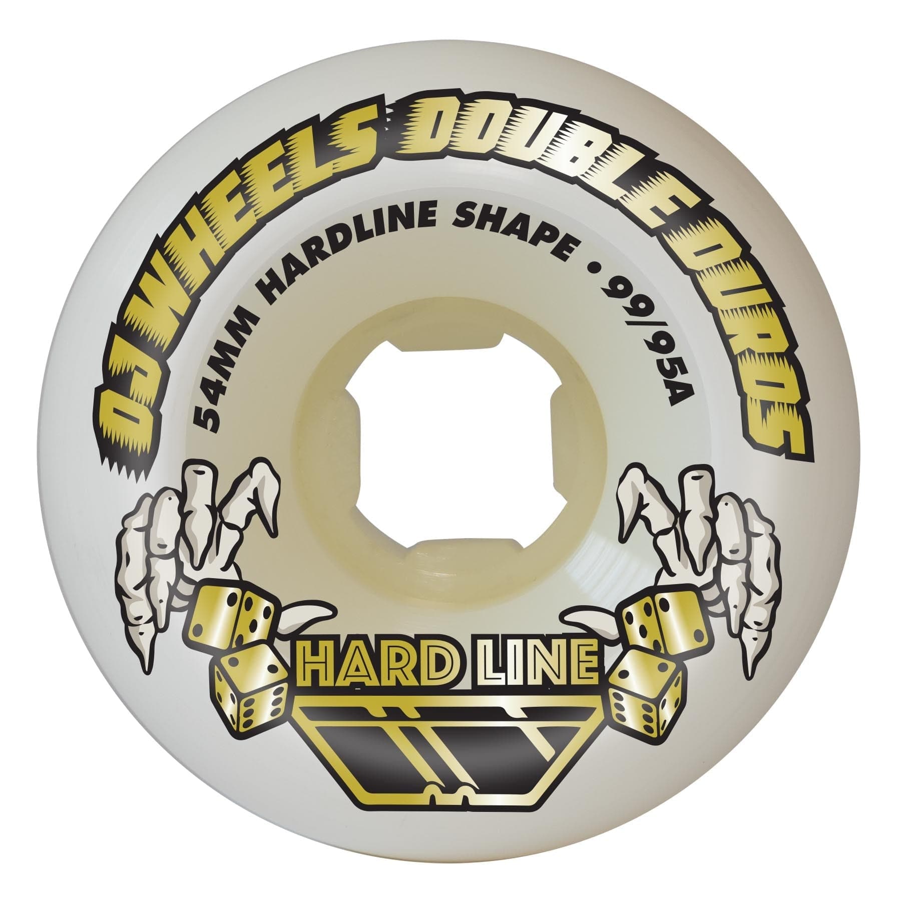 OJ WHEELS WHEELS 54mm OJ Double Duro White Hardline Wheels 101A/95A