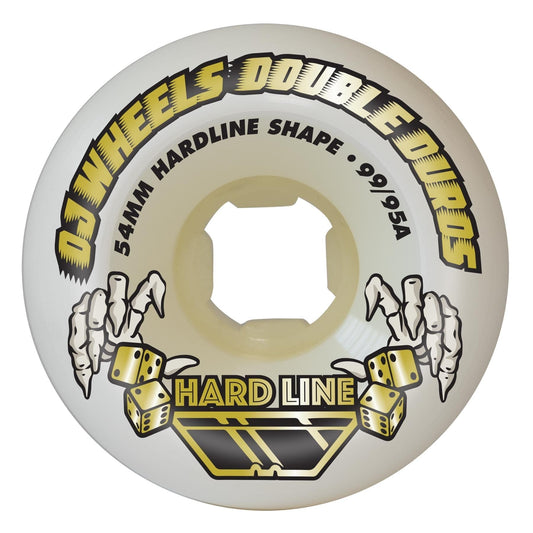 OJ WHEELS WHEELS 54mm OJ Double Duro White Hardline Wheels 101A/95A