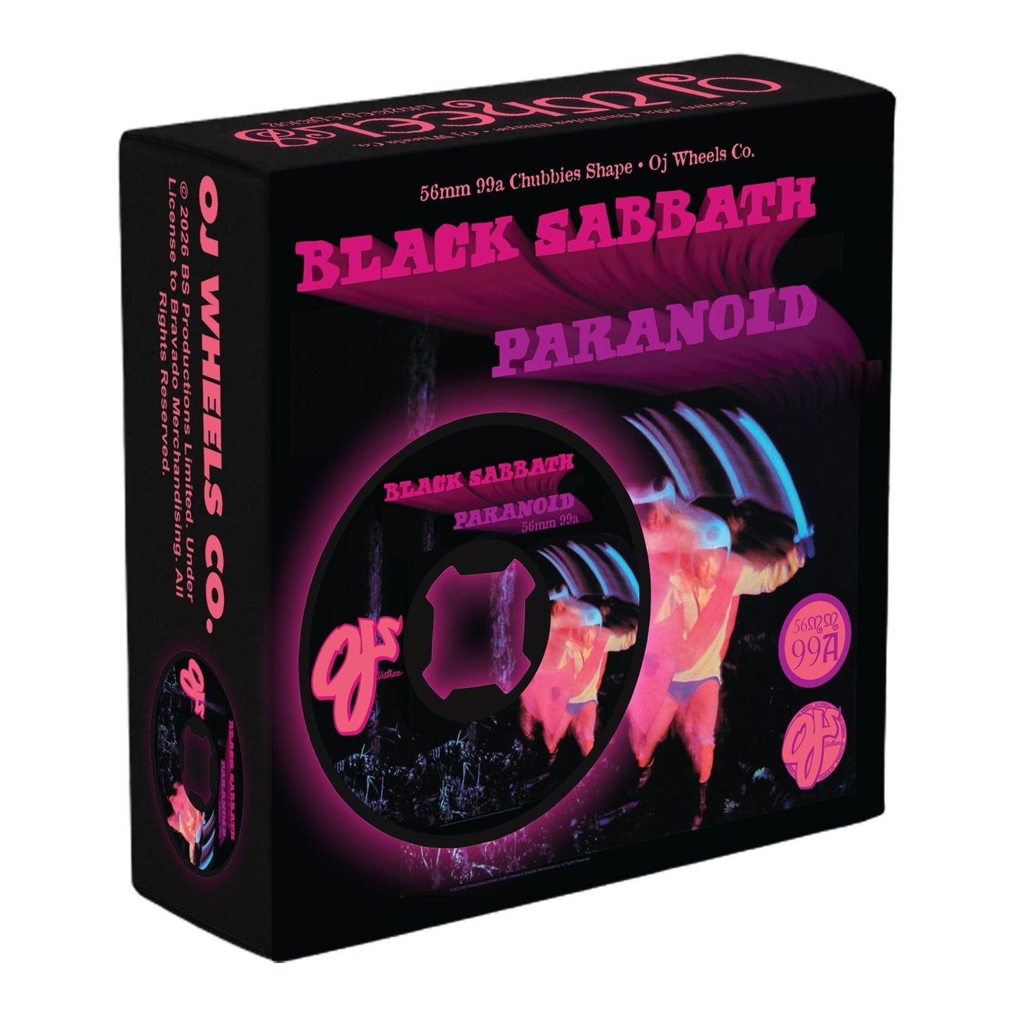 OJ WHEELS WHEELS 56mm Oj x Black Sabbath Paranoid Chubbies Black Wheels 56mm - 99a