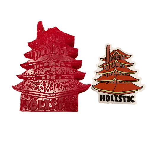 Pond Scum CURB WAX Pond Scum Holistic Pagoda Wax - Red