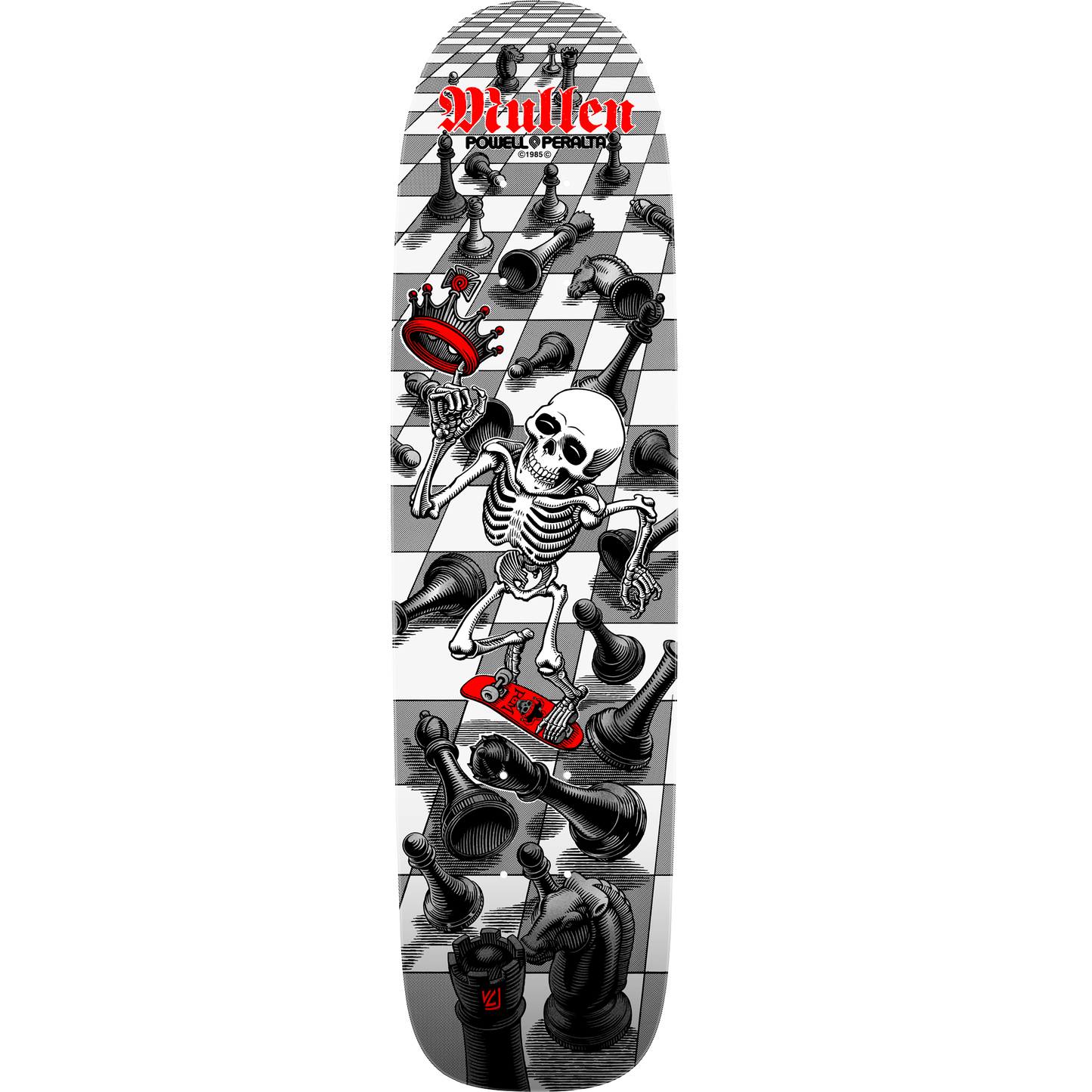 POWELL PERALTA DECK 7.4 Powell Peralta Bones Brigade Series 17 Rodney Mullen White Deck - 7.4