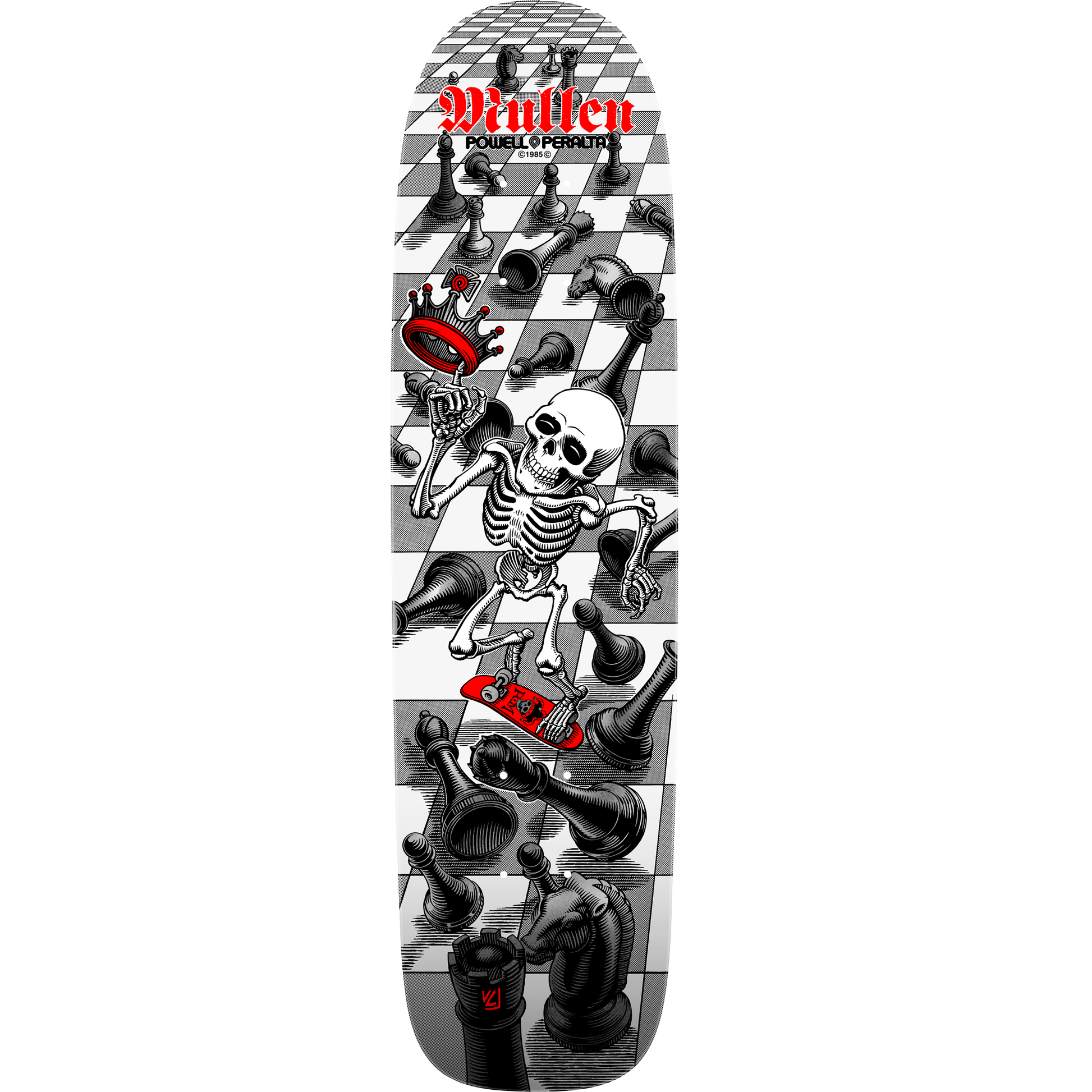 POWELL PERALTA DECK 7.4 Powell Peralta Bones Brigade Series 17 Rodney Mullen White Deck - 7.4