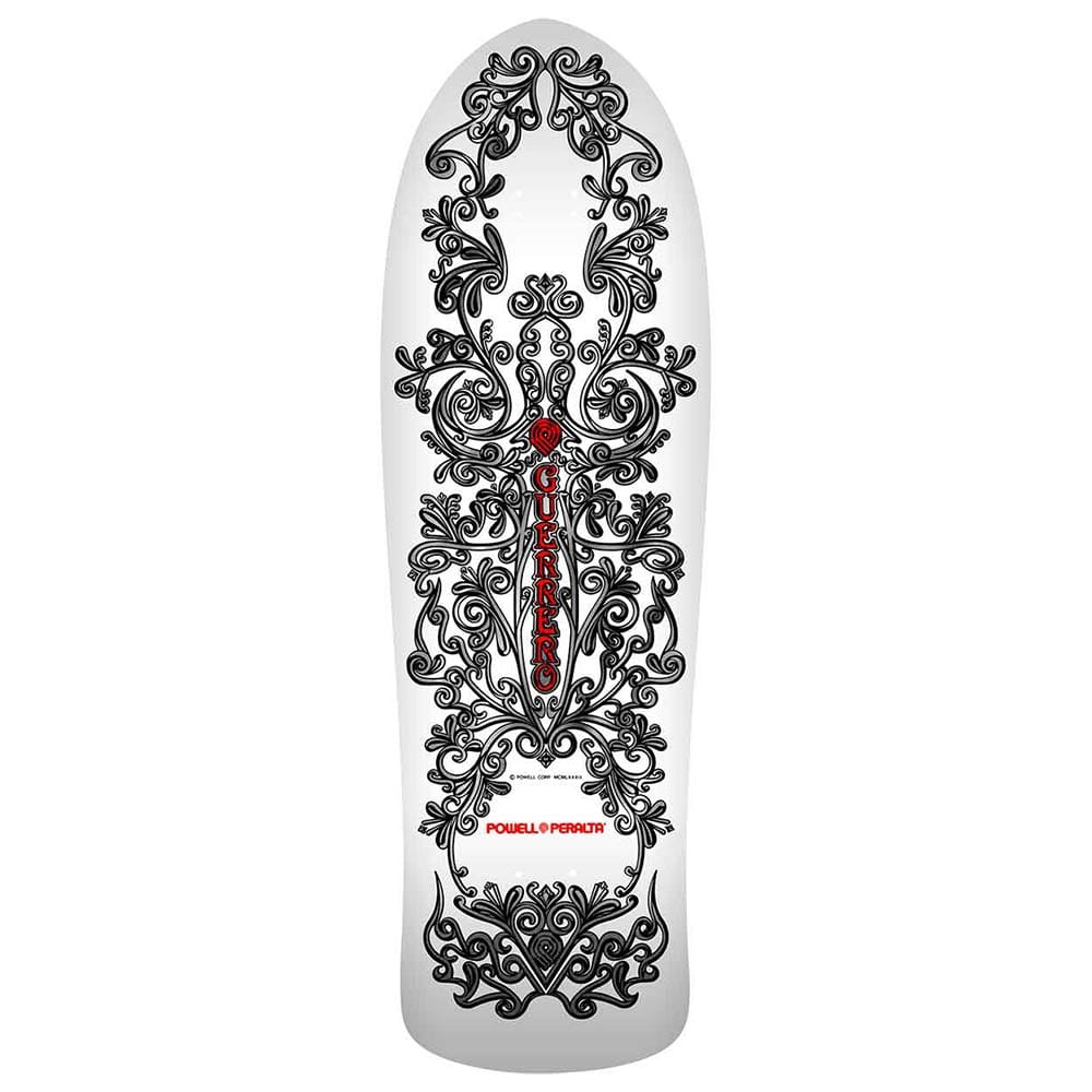 POWELL PERALTA DECK 9.6 Powell Peralta Bones Brigade Series 17 White Guerrero Deck - 9.6