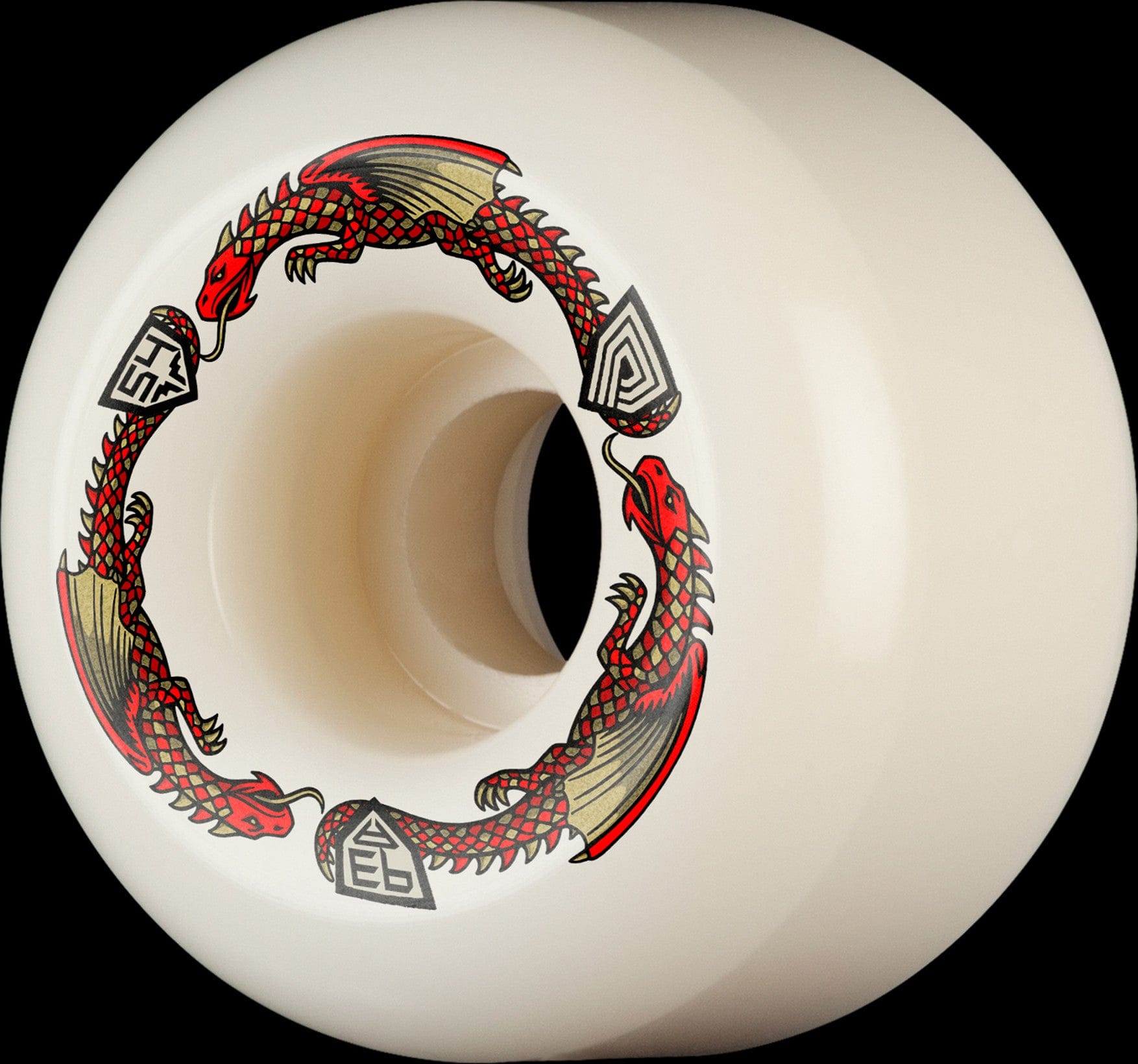 POWELL PERALTA WHEELS 54mm x 39mm Powell Peralta Red Dragon Formula Symmetrical Shape Wheels A2 54mm - 93A