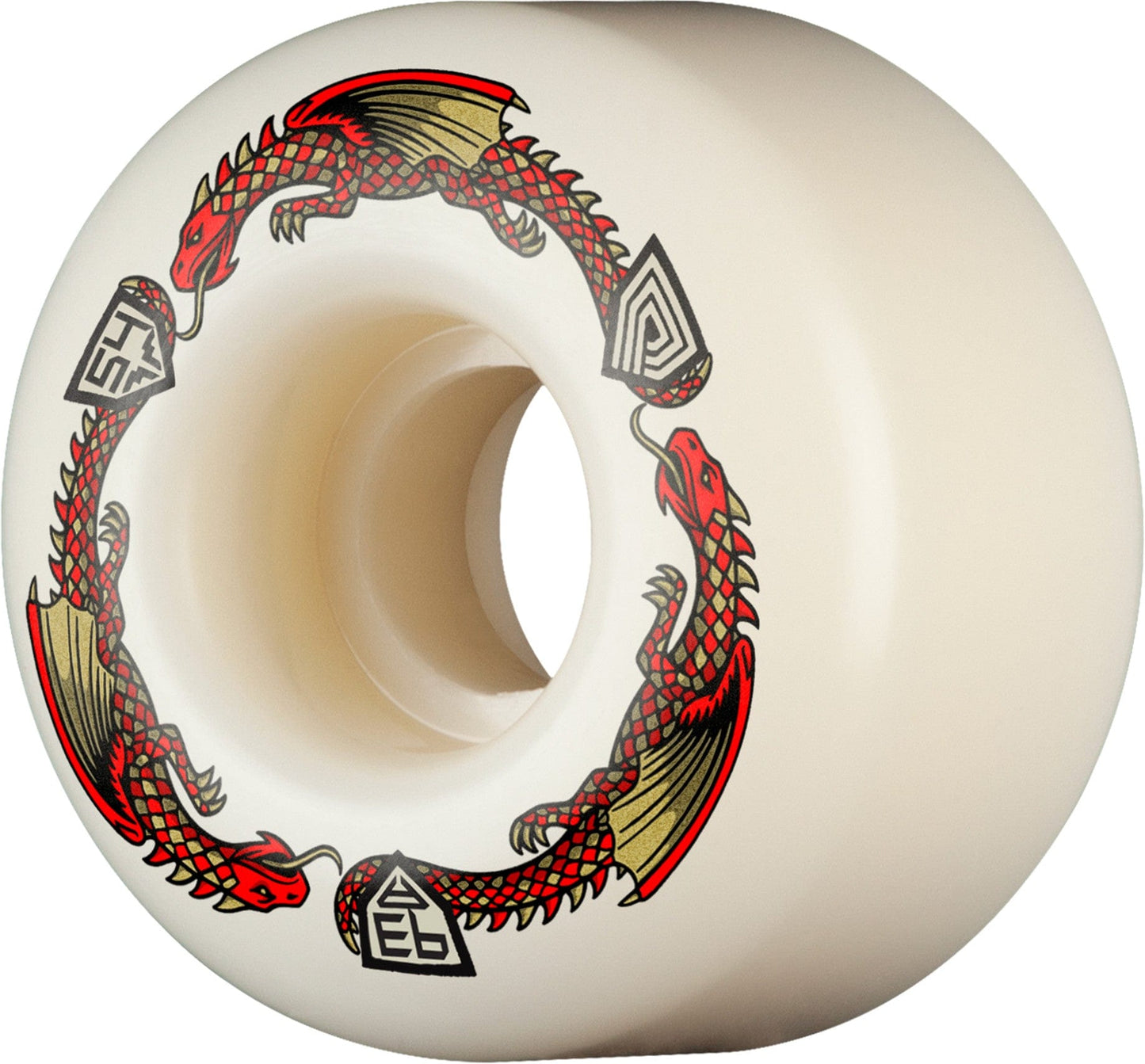 POWELL PERALTA WHEELS 54mm x 34mm Powell Peralta Red Dragon Formula Symmetrical Shape Wheels V4 54mm - 93A