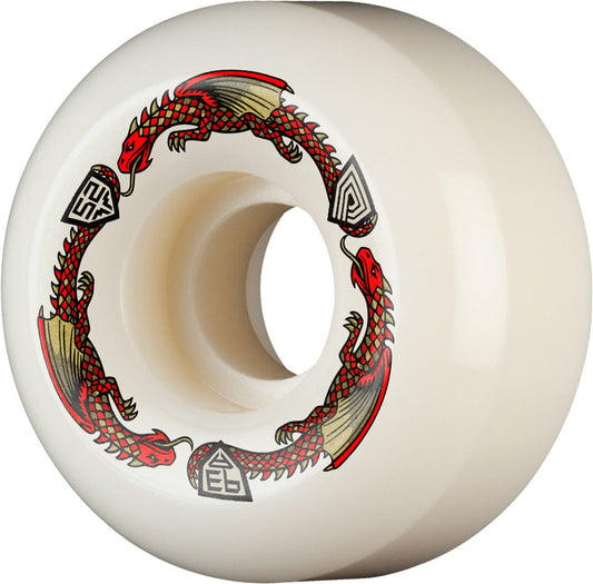 POWELL PERALTA WHEELS 52mm x 30mm Powell Peralta Red Dragon Formula Symmetrical Shape Wheels V5 52mm - 93A