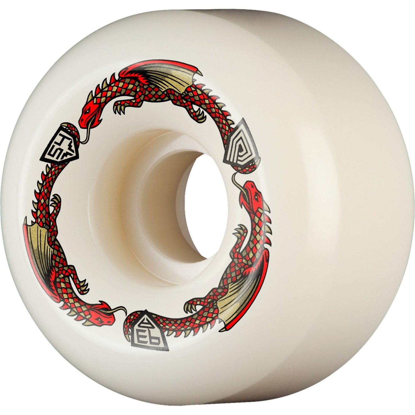POWELL PERALTA WHEELS 54mm x 34mm Powell Peralta Red Dragon Formula Symmetrical Shape Wheels V6 54mm - 93A
