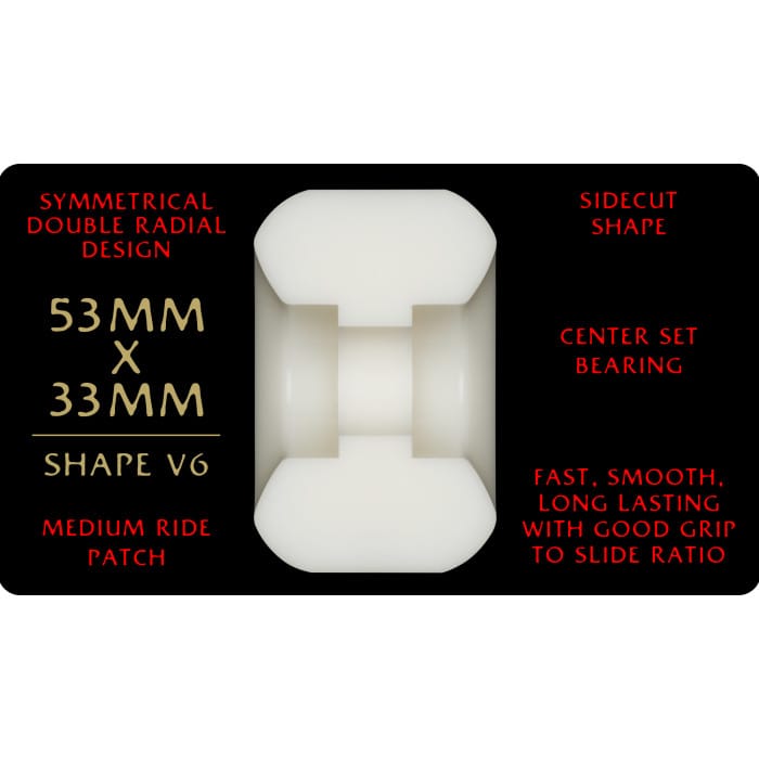 POWELL PERALTA WHEELS 53mm Powell Peralta Red Dragon Formula V6 Shape Wheels 53mm - 93a