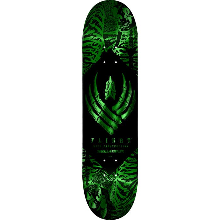 POWELL PERALTA DECK 8.5 Powell Peralta Skeleton Green Foil Flight Deck - 8.5