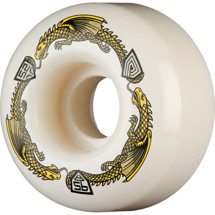 POWELL PERALTA WHEELS 52mm x 31mm Powell Peralta Yellow Dragon Formula Symmetrical Shape V1 Wheels 52mm - 95a