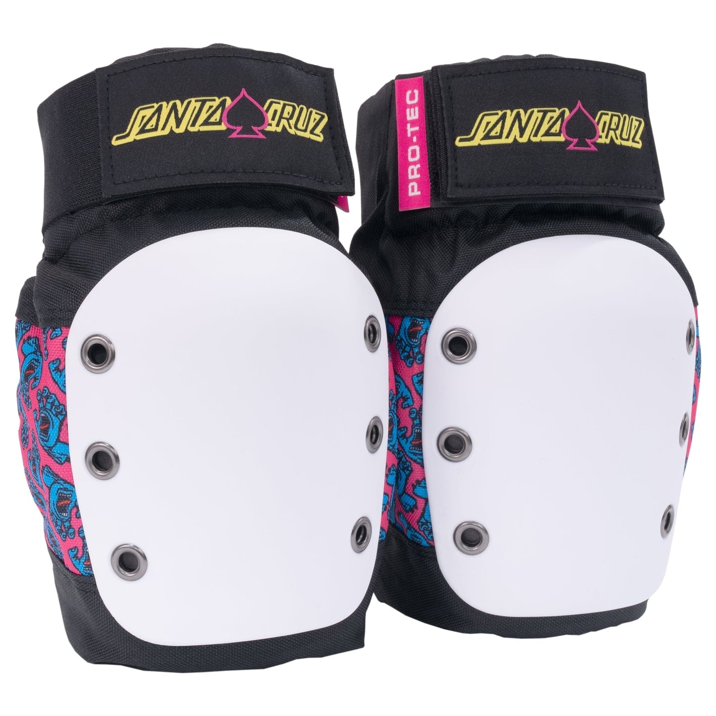 PROTEC PADS Protec Street Gear 3-Pack Pad Set - (Santa Cruz) White Black