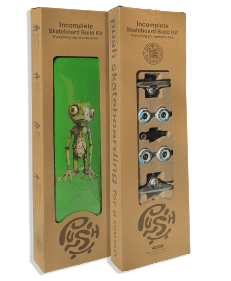 Push DECK 7.5 Push Lizard Guy FP Incomplete Skateboard Kit - 7.5