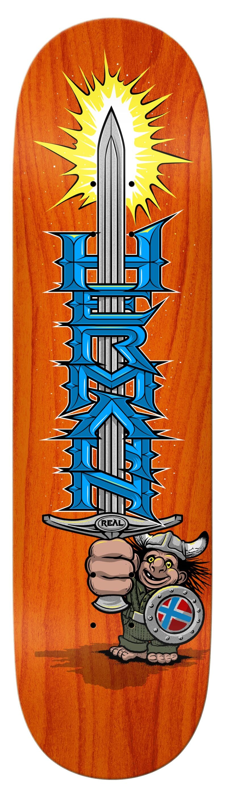 REAL SKATEBOARDS DECK 8.5 Real Herman Mighty True Fit Deck - 8.5