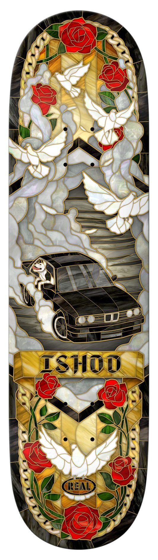 REAL SKATEBOARDS DECK 8.25 Real Ishod Cathedral II Twin Tail Deck