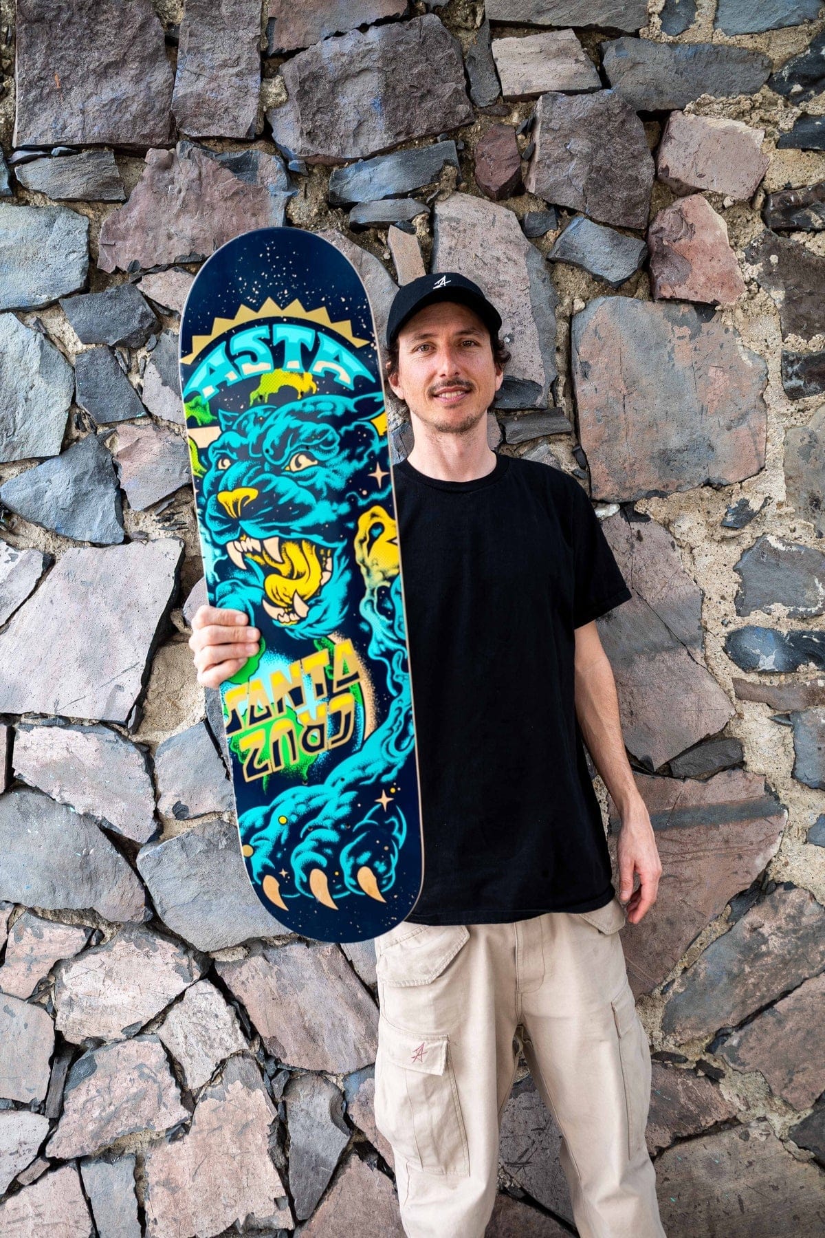 SANTA CRUZ DECK 8.25 Santa Cruz Asta Space Cat Twin Tail Deck - 8.2