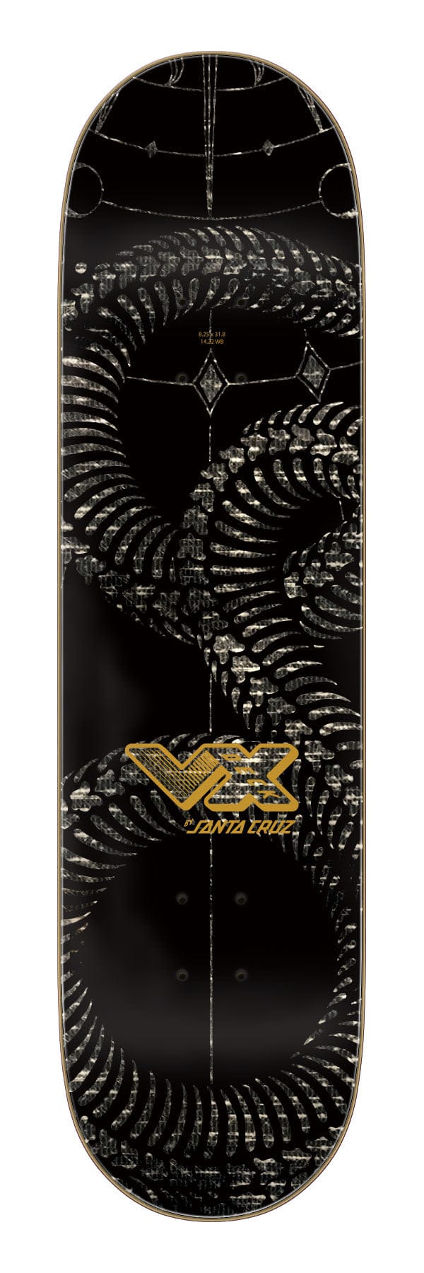 SANTA CRUZ DECK 8.25 Santa Cruz McCoy Snakes Twin VX Deck - 8.25
