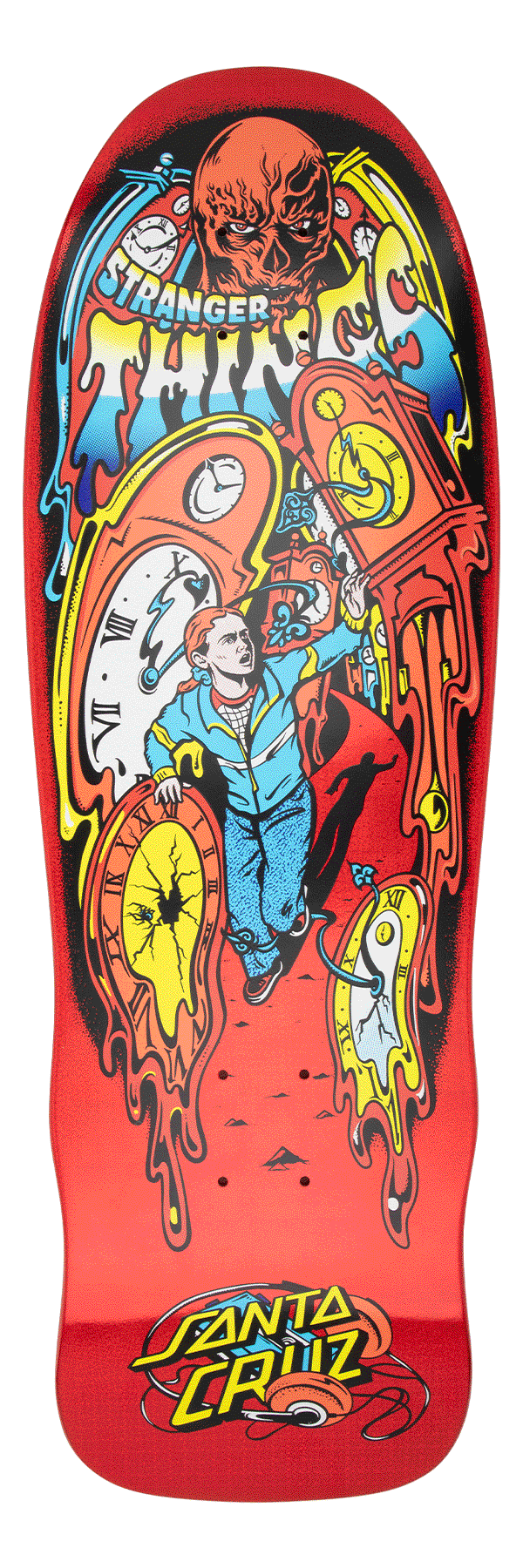 SANTA CRUZ DECK 9.7 Santa Cruz x Stranger Things Grabke Max Melting Clock Deck - 9.7