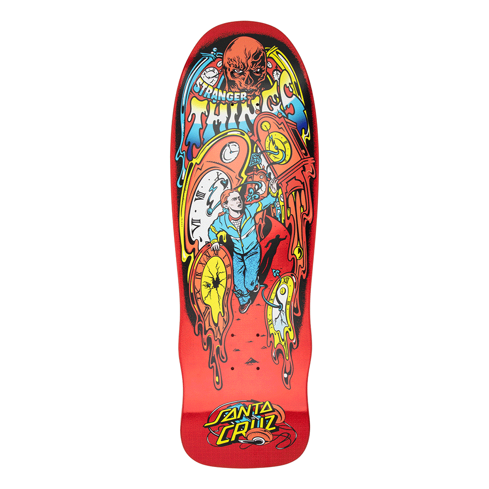 SANTA CRUZ DECK 9.7 Santa Cruz x Stranger Things Grabke Max Melting Clock Deck - 9.7