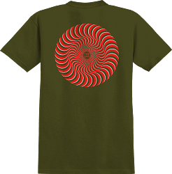 SPITFIRE T-SHIRT Spitfire Classic Swirl Overlay Tee - Military Green