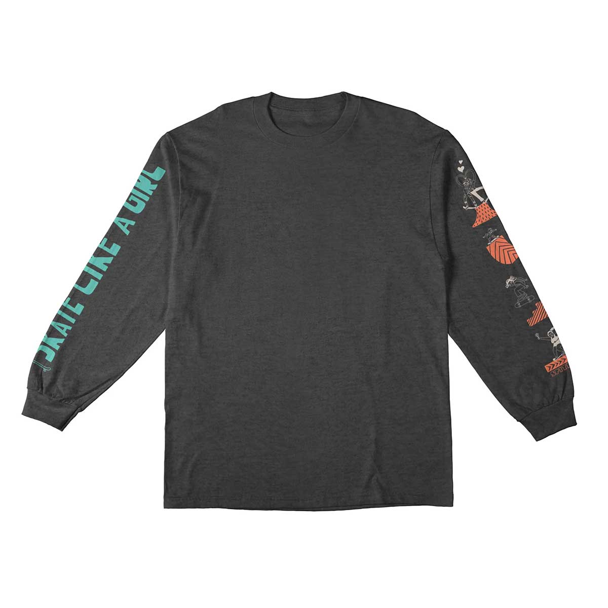 SPITFIRE LONGSLEEVE TEE L Spitfire Drop In L/S Tee - (Skate Like a Girl) Dark Heather