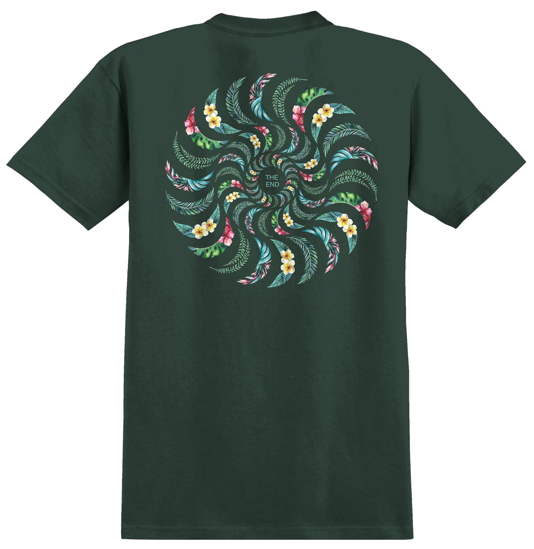 SPITFIRE T-SHIRT Spitfire Floral Classic Tee - Forest Green Teal
