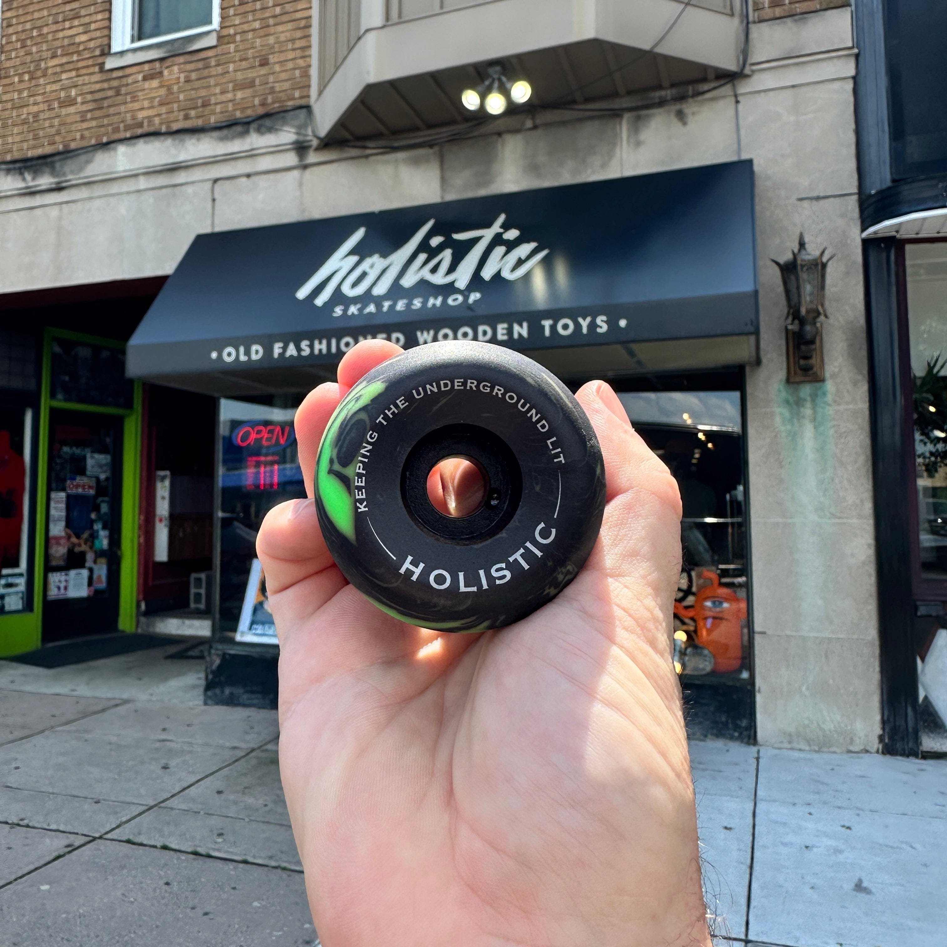 Spitfire Formula Four Conical Full Green Black Swirl - (Holistic