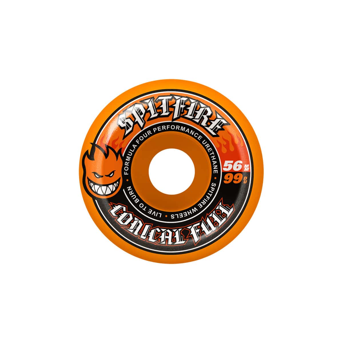 SPITFIRE WHEELS 56mm Spitfire Formula Four Conical Full Orange Wheels 56mm - 99D