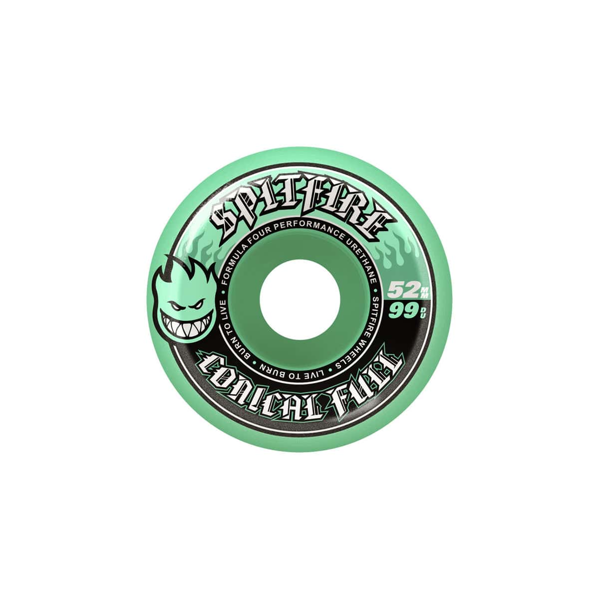 SPITFIRE WHEELS 52mm Spitfire Formula Four Conical Full Teal Wheels 52mm - 99D