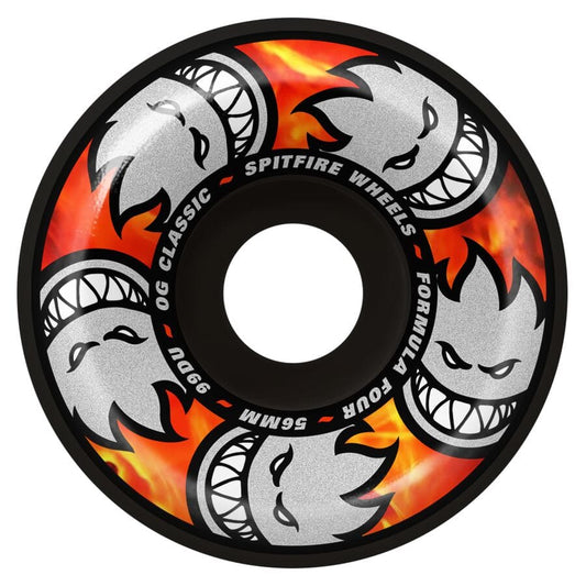 SPITFIRE WHEELS 56mm Spitfire Formula Four OG Classic Black Multiball Wheels 56mm - 99D