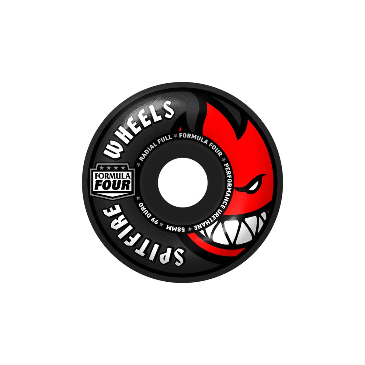 SPITFIRE WHEELS 58mm Spitfire Formula Four Radial Full Black Wheels 58mm - 99D