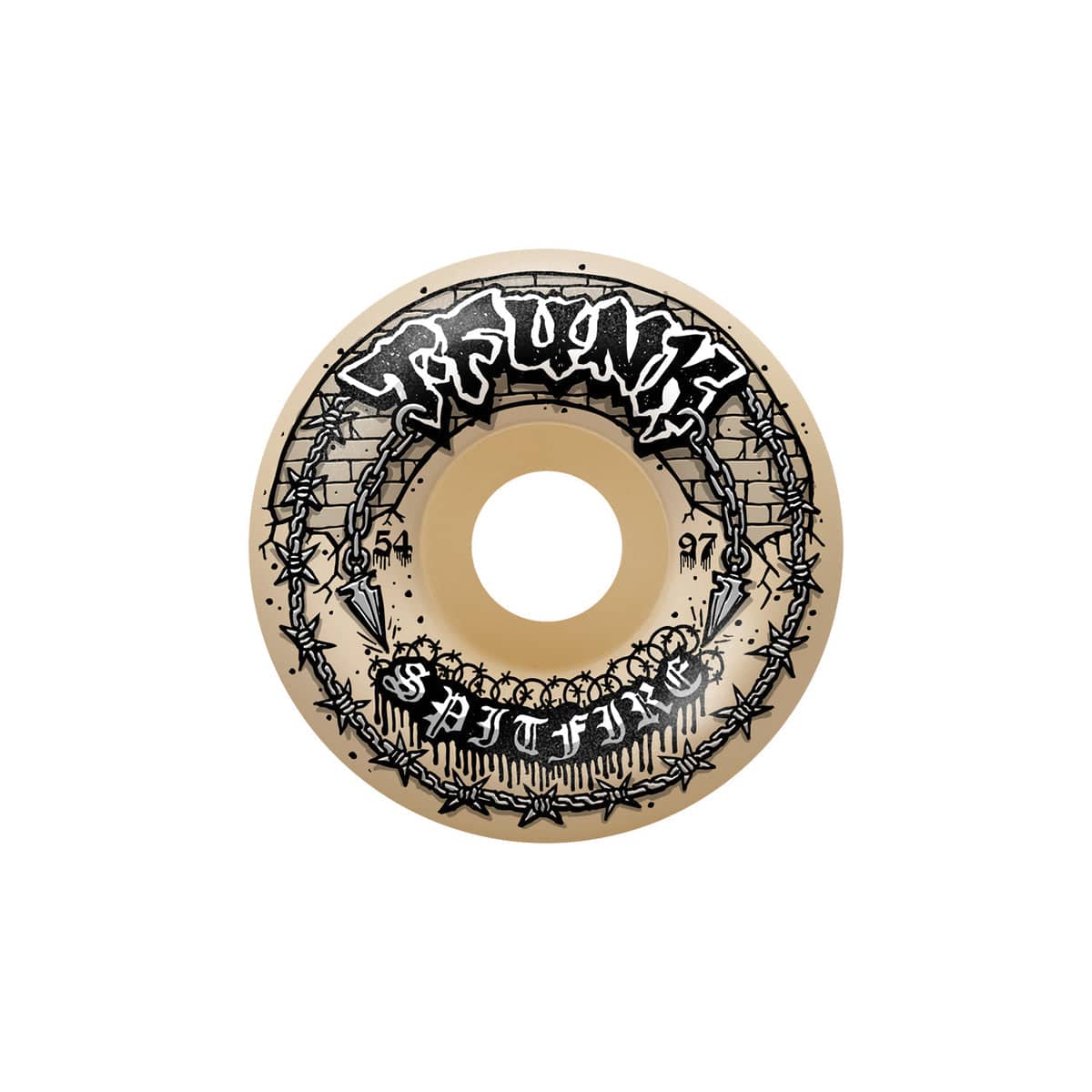 SPITFIRE WHEELS 54mm Spitfire Formula Four Radial Full T-Funk Raw Wheels 54mm - 97D
