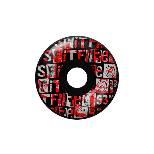 SPITFIRE WHEELS 53mm Spitfire Formula Four Radial Ransom Black Wheels - 99D